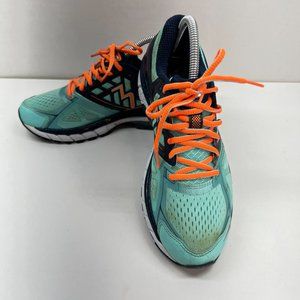 361 Women's Training Gym Shoes 361-Strata Quikfoam Blue Navy Orange Size 8